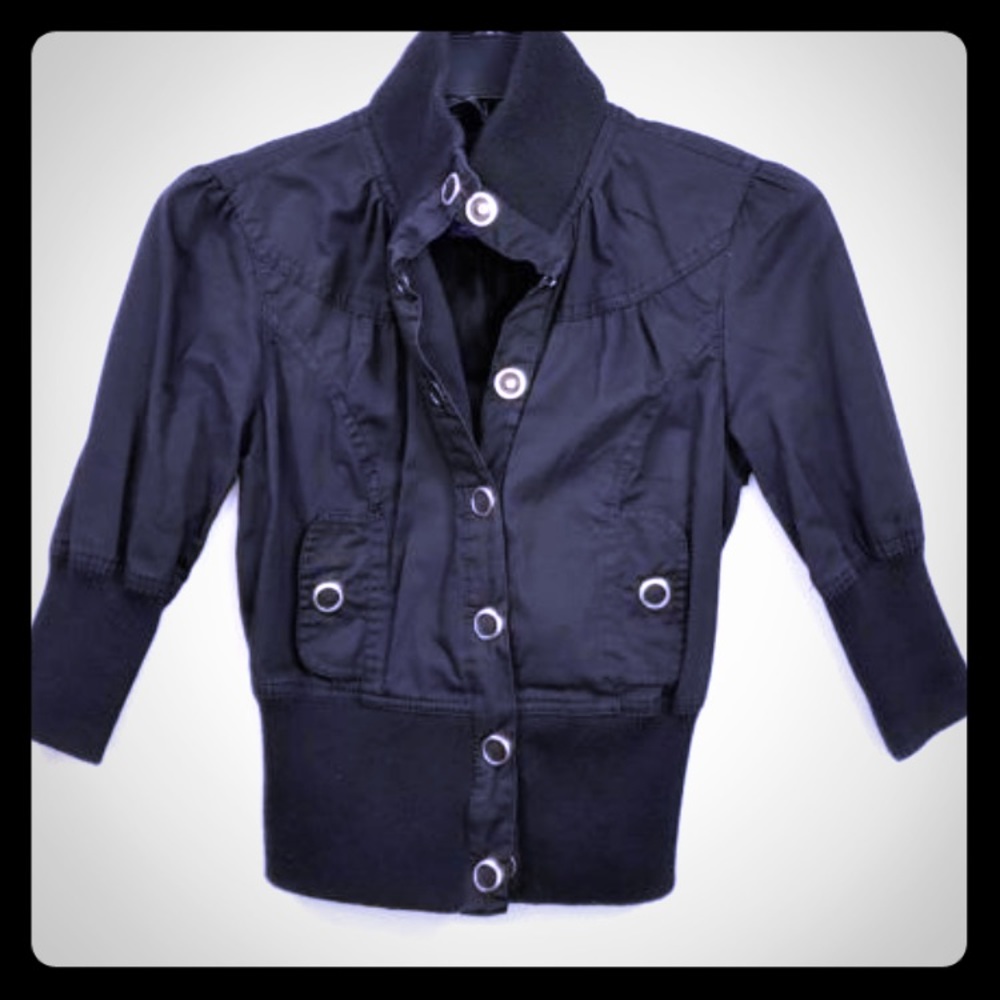 Cropped Black Jacket Large